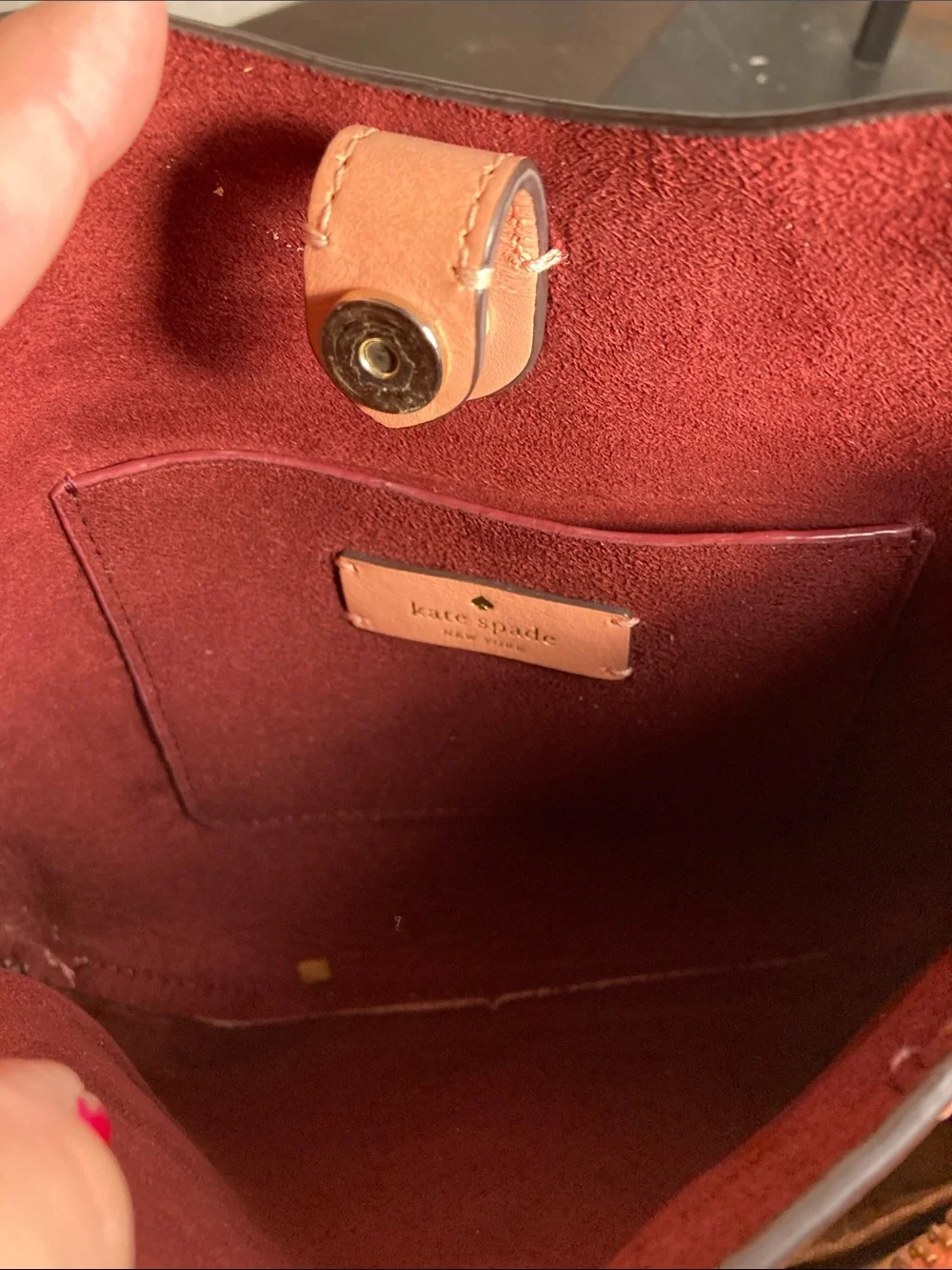 kate spade Kate Spade Talia small triple compartment satchel in a pink shade - Picture 8 of 10